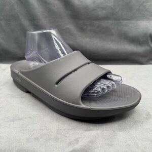 OOFOS OOahh Sport Flex Women’s Grey‎ Recovery Slides Comfort Footwear Size 10